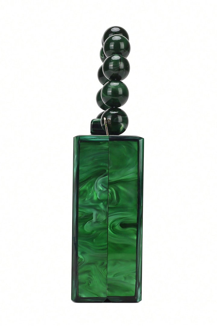 Boncuklu Zincir Ebru Çanta