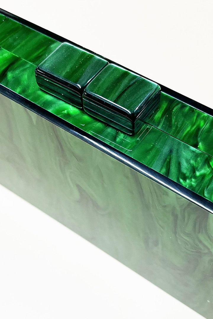 Boncuklu Zincir Ebru Çanta