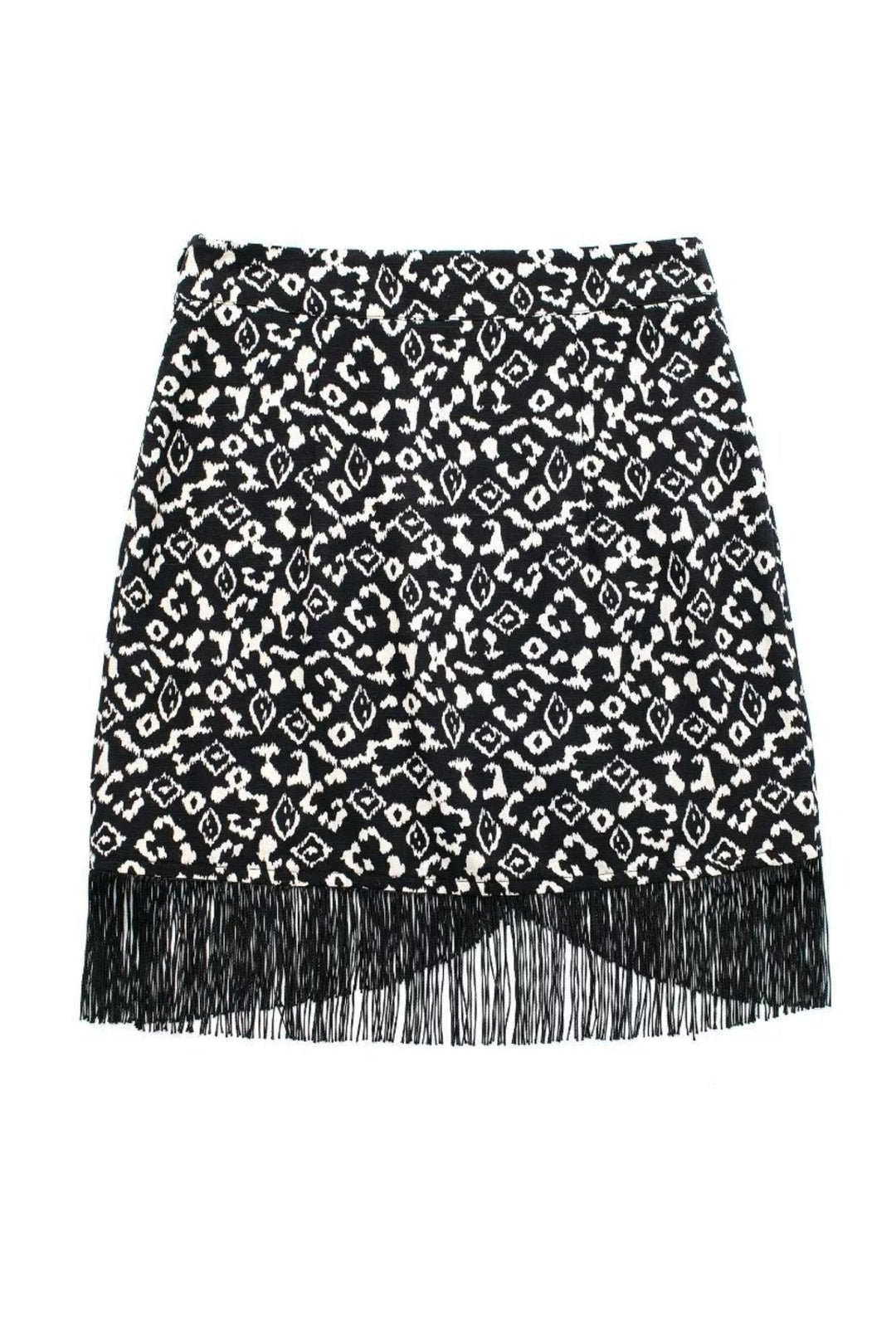 Beata Baskılı Püsküllü Mini Etek