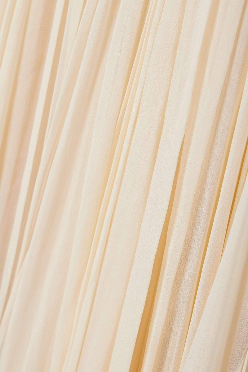 Belle Şifon Pileli Maxi Slip Elbise