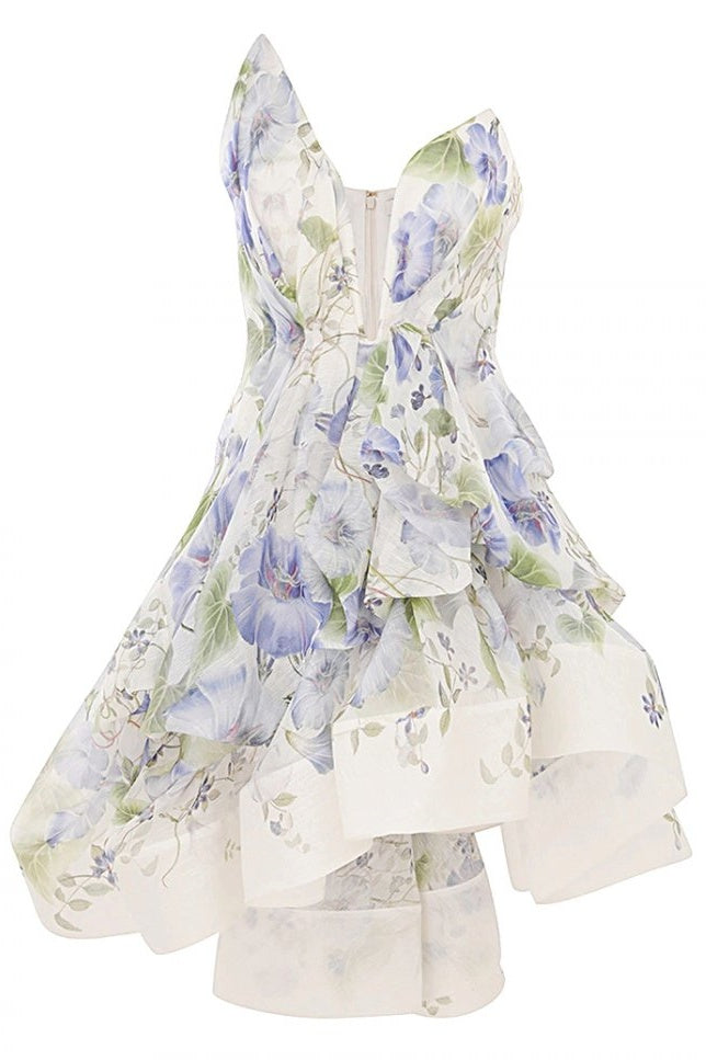 Moira V Yaka Kurutulmuş Mini Elbise