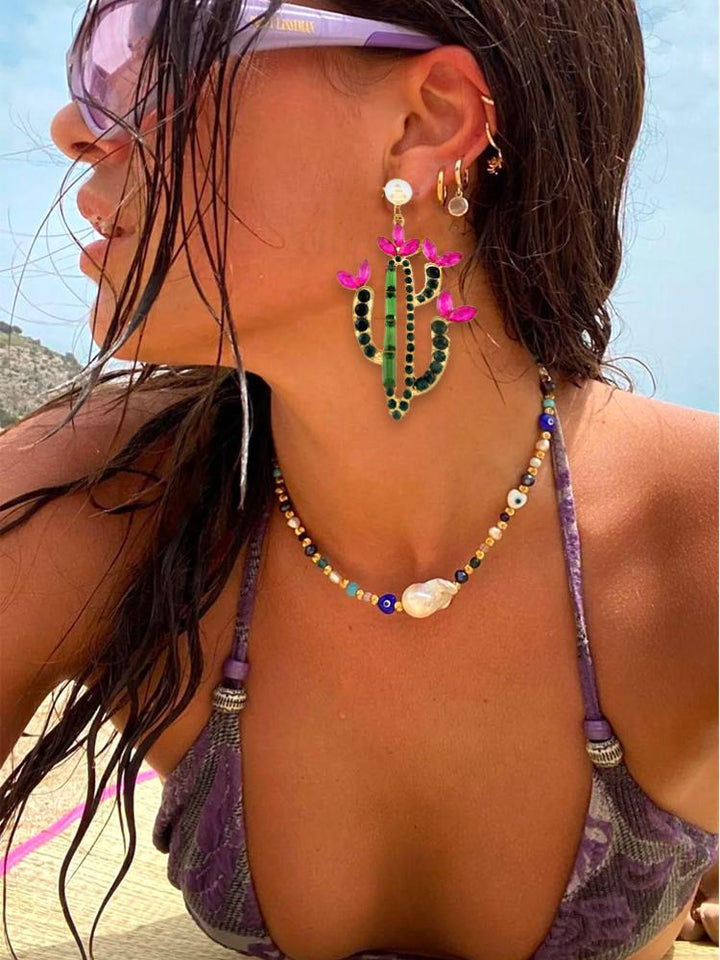 Kaktüs Diamante Damla Küpe