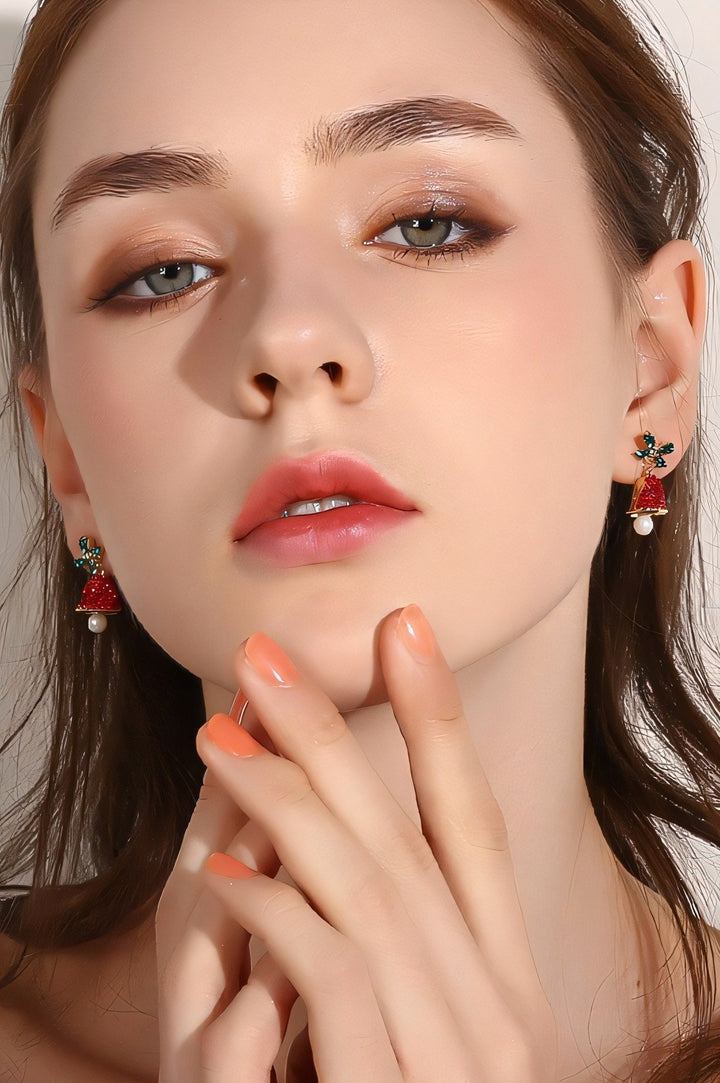 Noel Ilmek Jingle Bell Damla Küpe