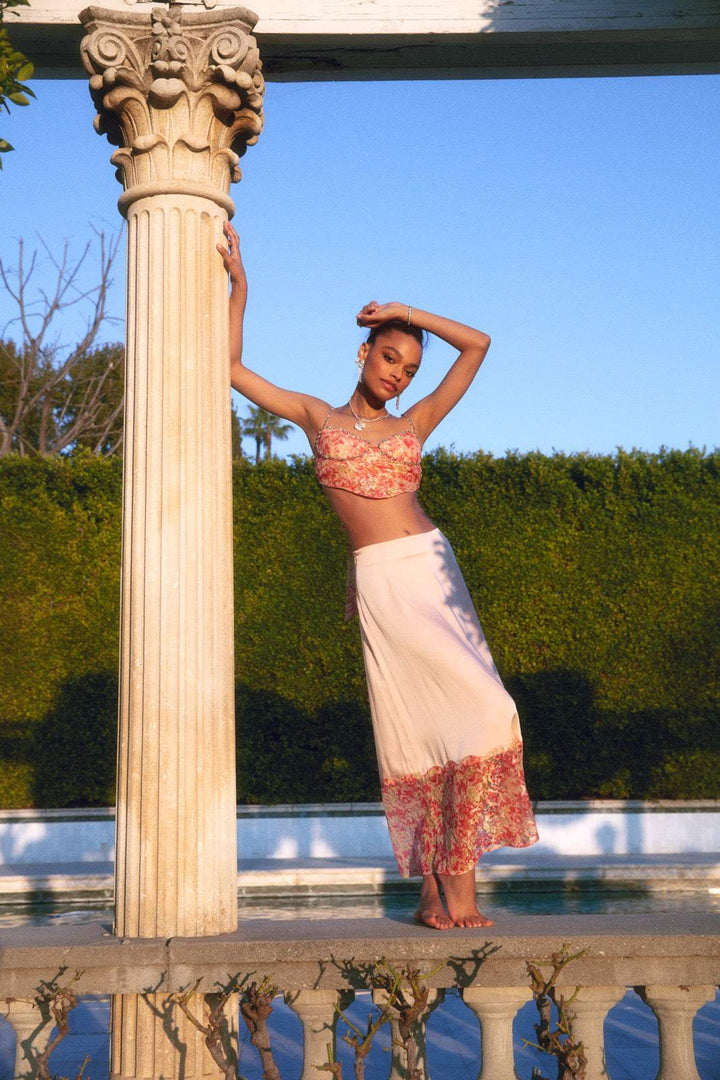 Cici Baskılı Diamante Papyonlu Büstiyer Cami Üst