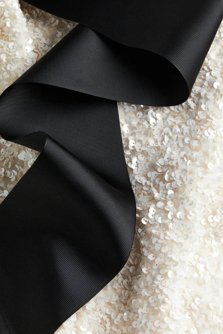 Mercan Payetli Arkadan Bağlamalı Mini Elbise