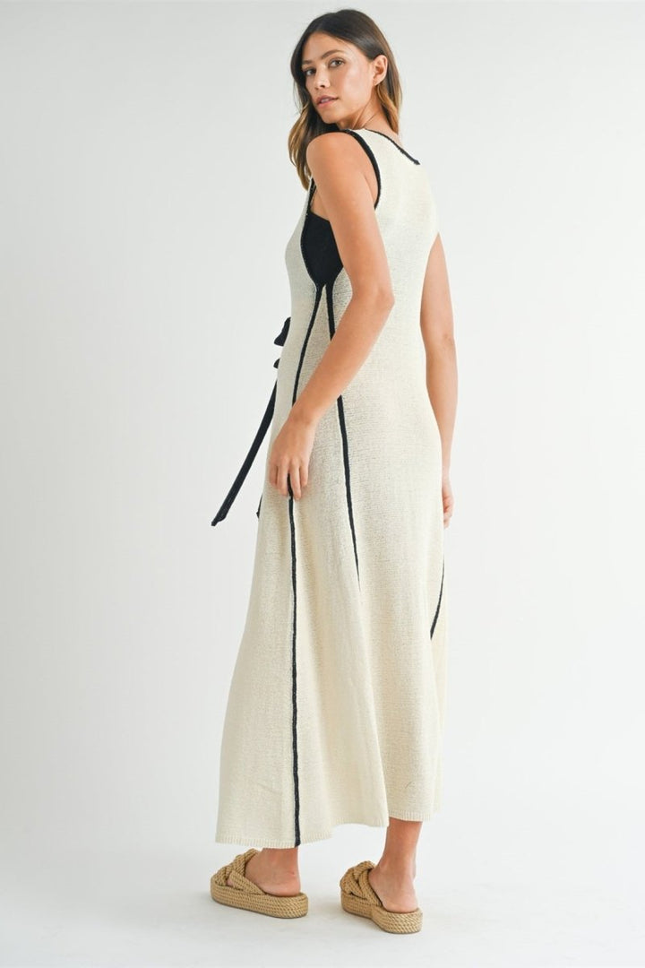 Cynthia V Yaka Kolsuz Midi Elbise