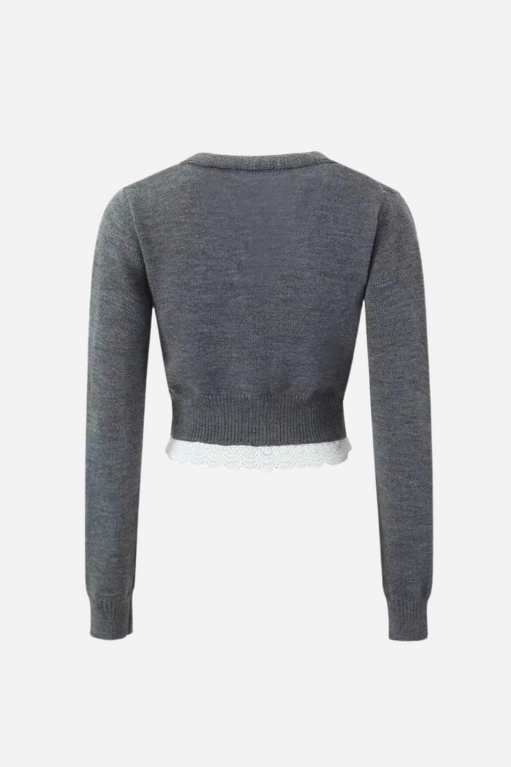 Susie Dantelli Örgü Hırka Ve Pantolon Takım