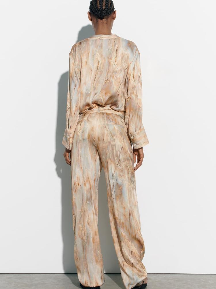 Delia Baskılı Düğmeli Takım