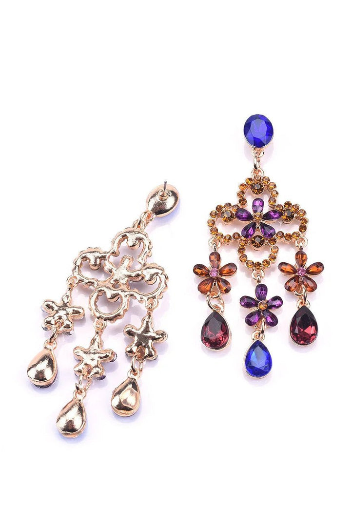 Diamante Yonca Yaprağı Damla Küpe