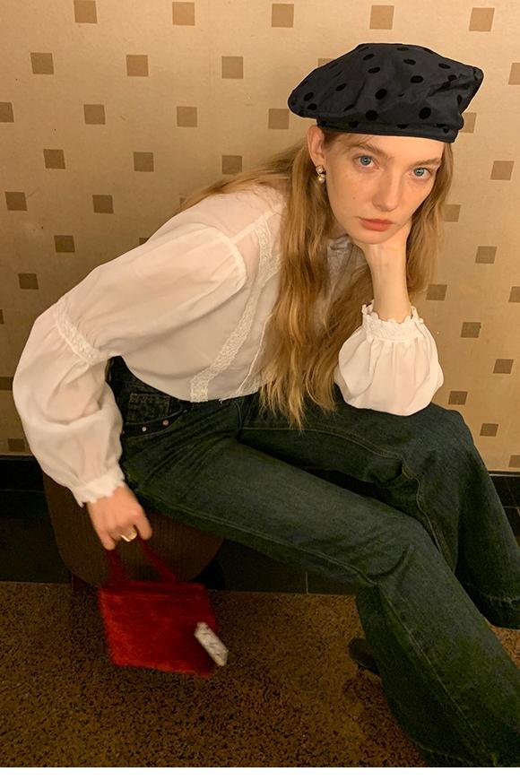 Dinah Nakışlı Dantel Bluz