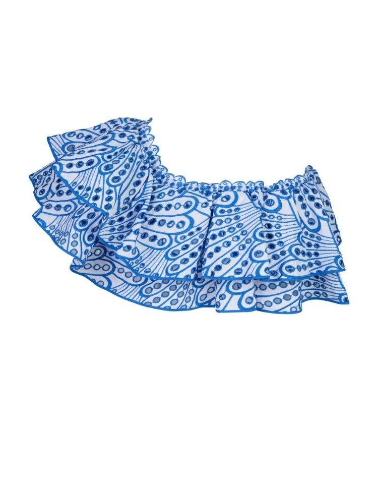 Dolly Nakışlı Dantel Katlı Fırfırlı Maxi Elbise Takım