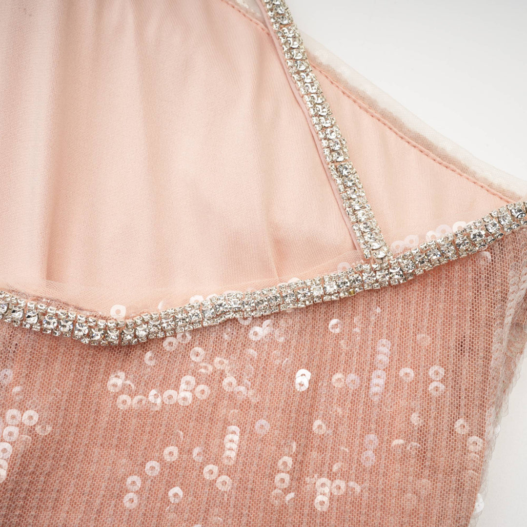 Éadaoin Çiçek Pullu Mini Elbise