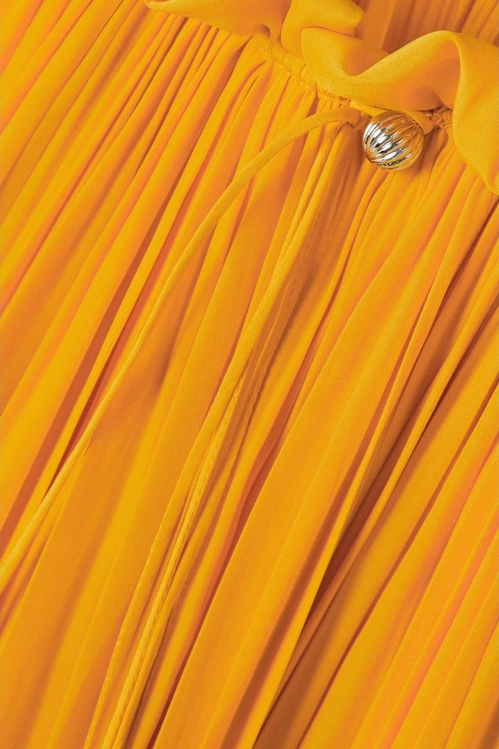 Basia Pelerin Görünümlü Fırfırlı Mini Elbise