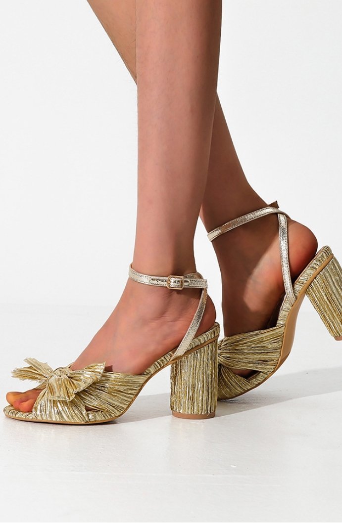 Edna Fiyonklu Topuklu Sandalet