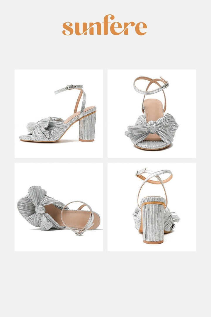 Edna Fiyonklu Topuklu Sandalet