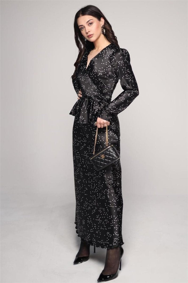 Eileen Çiçekli Anvelop Bağcıklı Bluz Ve Maxi Etek Takım