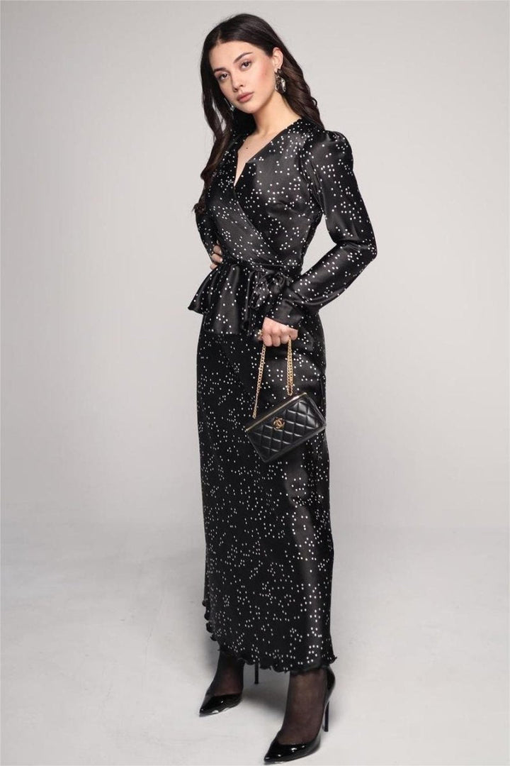 Eileen Çiçekli Anvelop Bağcıklı Bluz Ve Maxi Etek Takım