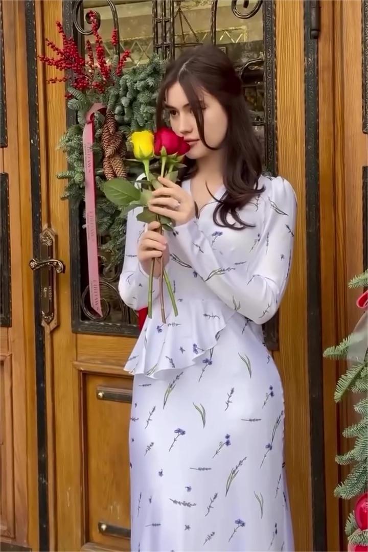 Eileen Çiçekli Anvelop Bağcıklı Bluz Ve Maxi Etek Takım