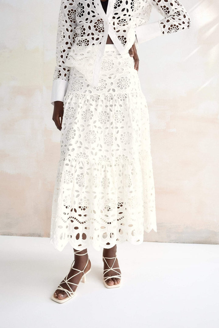 Elsie Nakışlı Dantel Takım