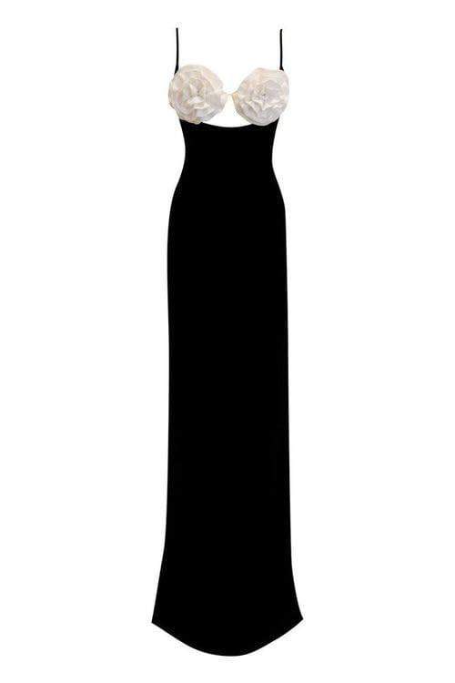 Emily Çiçekli Bandaj Maxi Slip Elbise