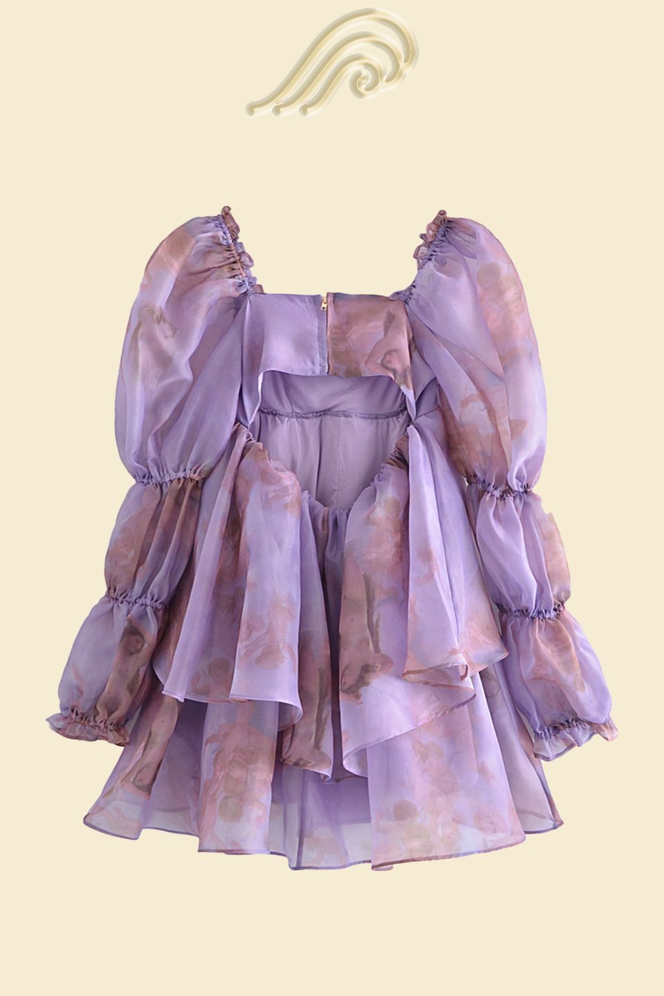 Eulalia Baskılı Katlı Mini Bebek Elbisesi