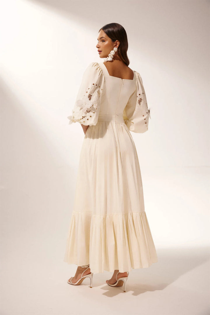 Eunice Balon Kol İçi Boş Maxi Elbise