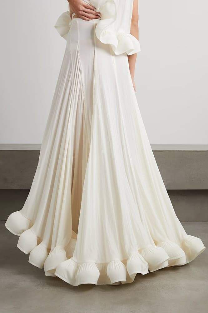 Eunice Fırfırlı Asimetrik Maxi Etek Takım