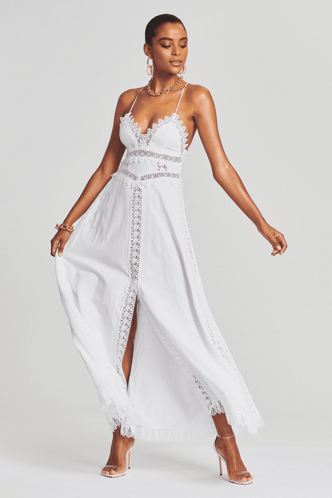 Fay Dantelli Uzun Elbise