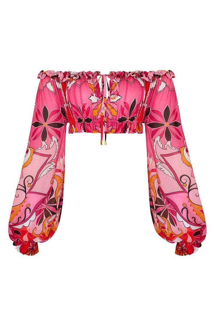 Felicia Baskılı Düşük Omuz Takım