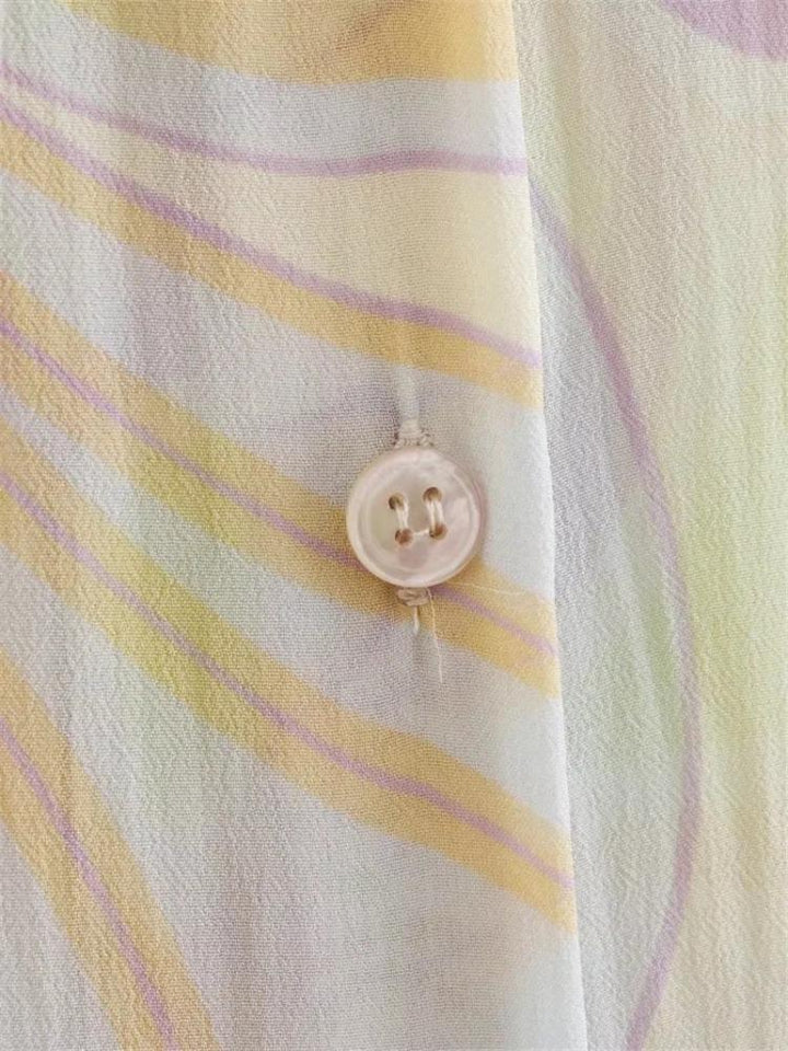 Flow Baskılı Bluz Takım