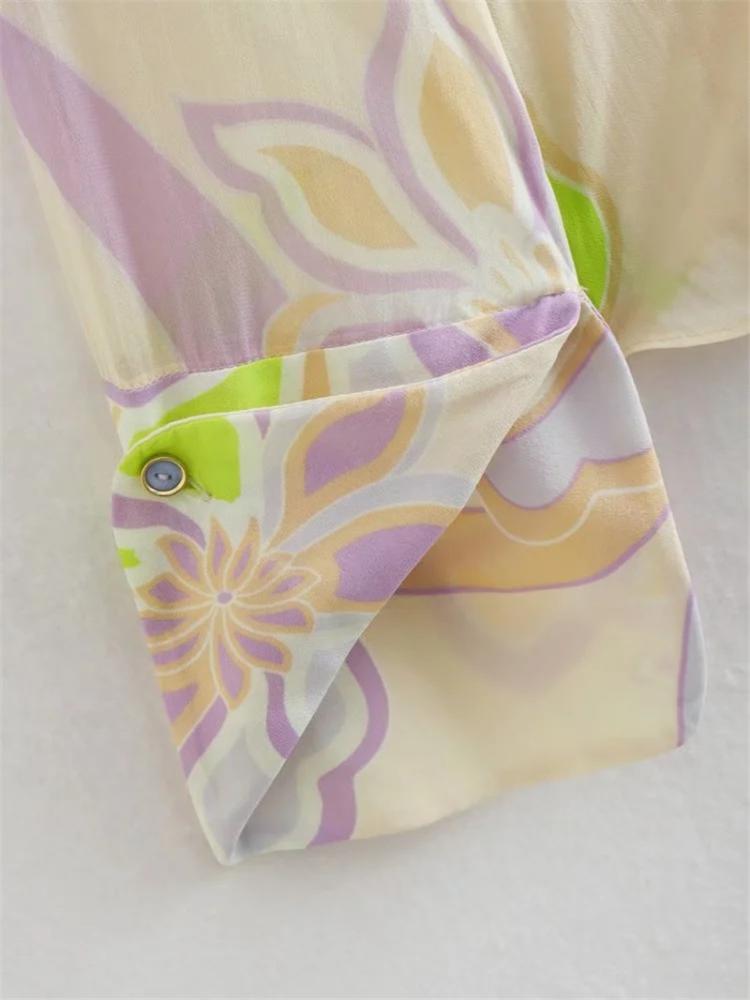 Flow Baskılı Bluz Takım