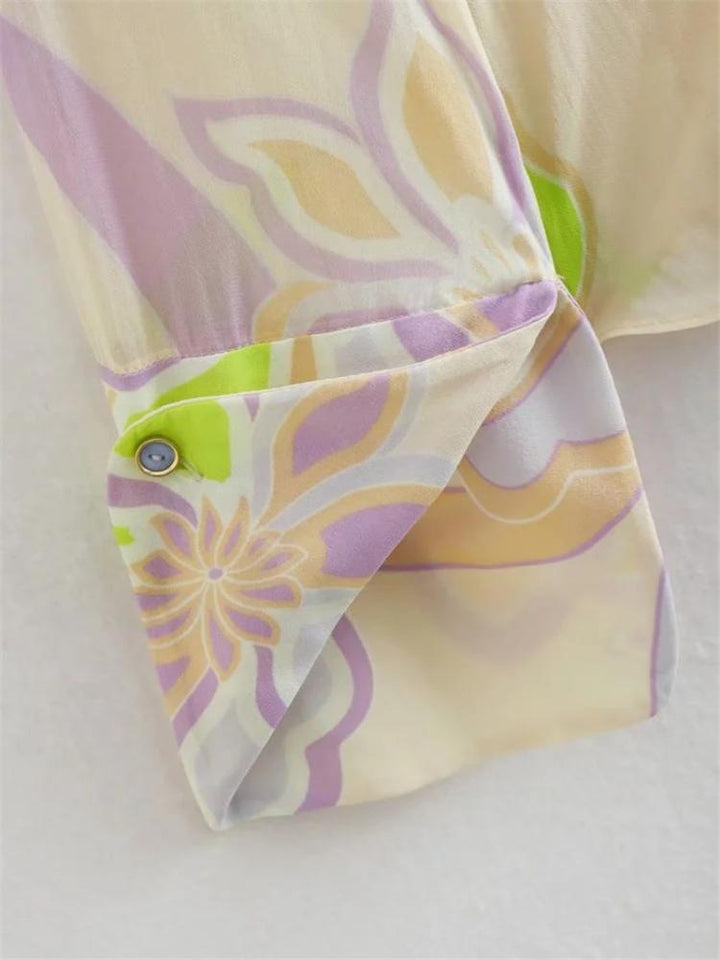 Flow Baskılı Bluz Takım