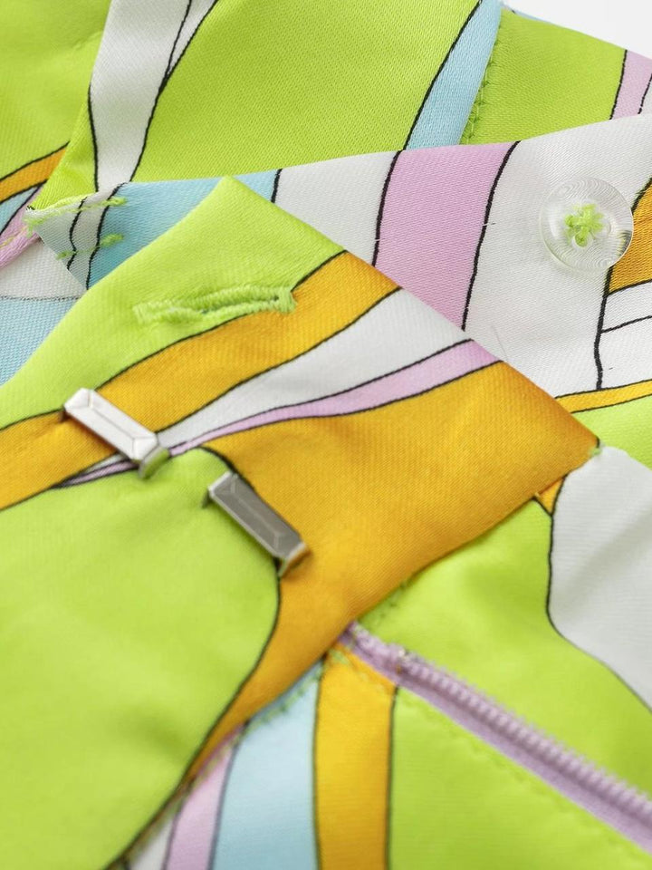 Flow Baskılı Geniş Paça Pantolon