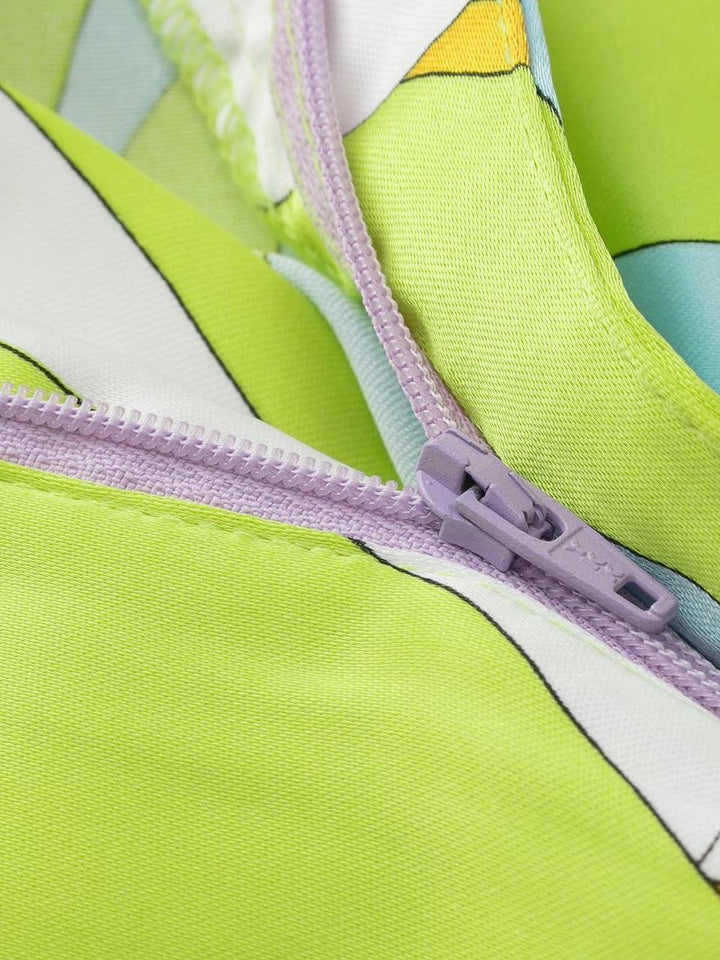 Flow Baskılı Geniş Paça Pantolon