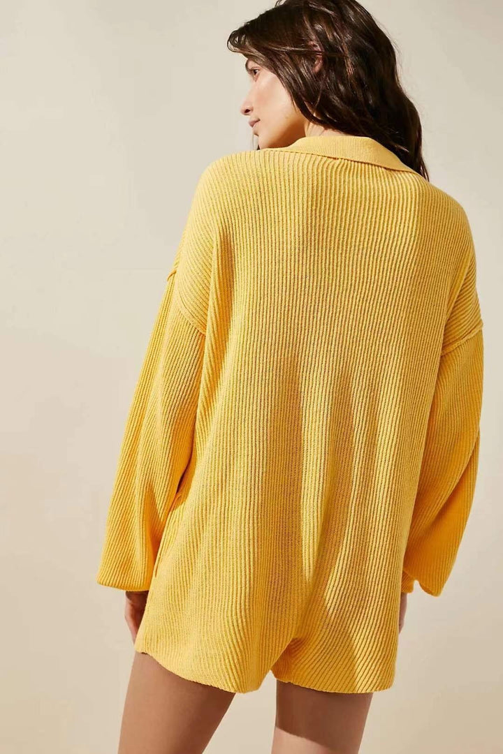 Gemma Düğmeli Triko Tulum