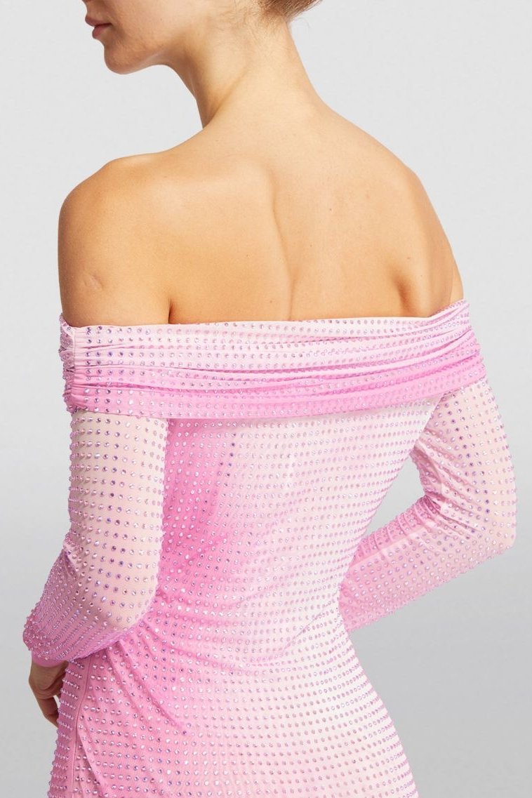 Gemma Baskılı Diamante Mini Elbise