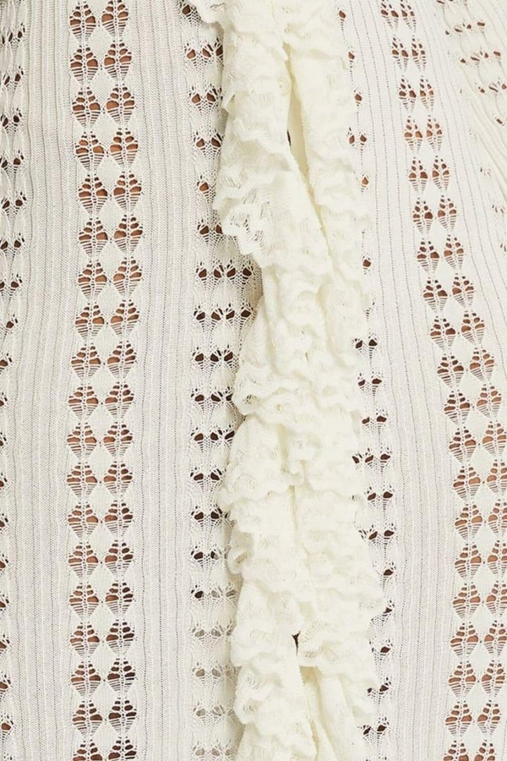 Georgia Fırfırlı Tığ İşi Midi Elbise