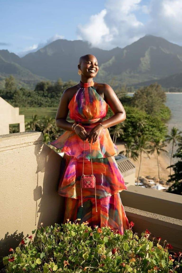 Geraldine Baskılı Katlı Şifon Takım