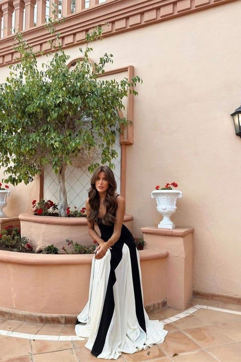 Griselda Blok Renk Uzun Slip Elbise