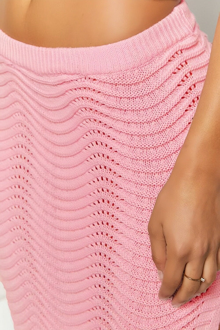 Heather Kesikli Ribanalı Örgü Takım