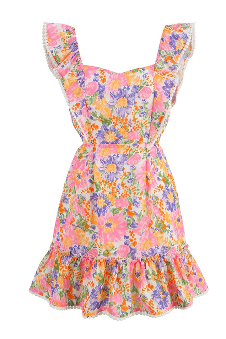 Heloise Baskılı Fiyonklu Mini Elbise