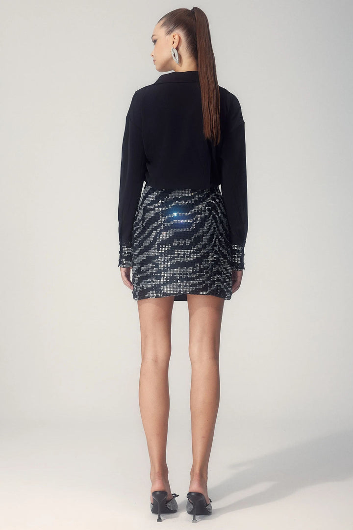 Zora Diamante Bluz Elbise