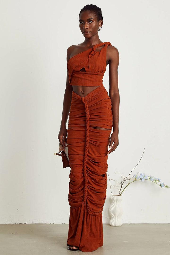 Marico Bükümlü Dekolte Etek Takım