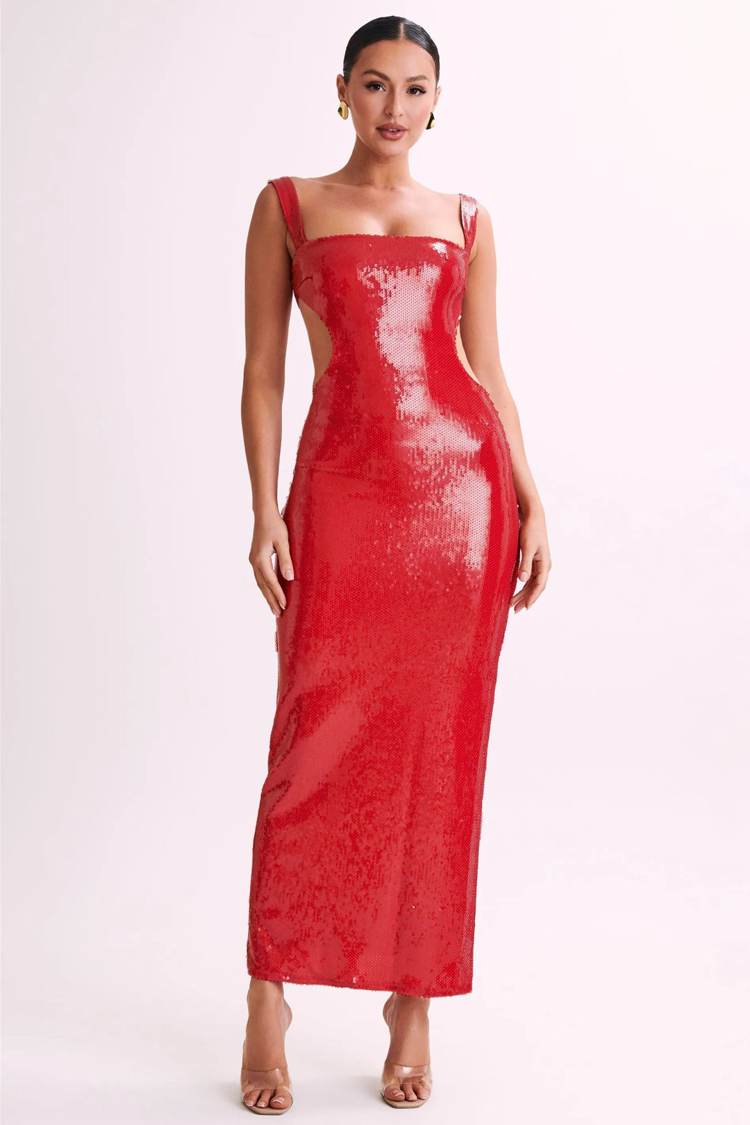 Victoria Sırtı Açık Payet Maxi Elbise