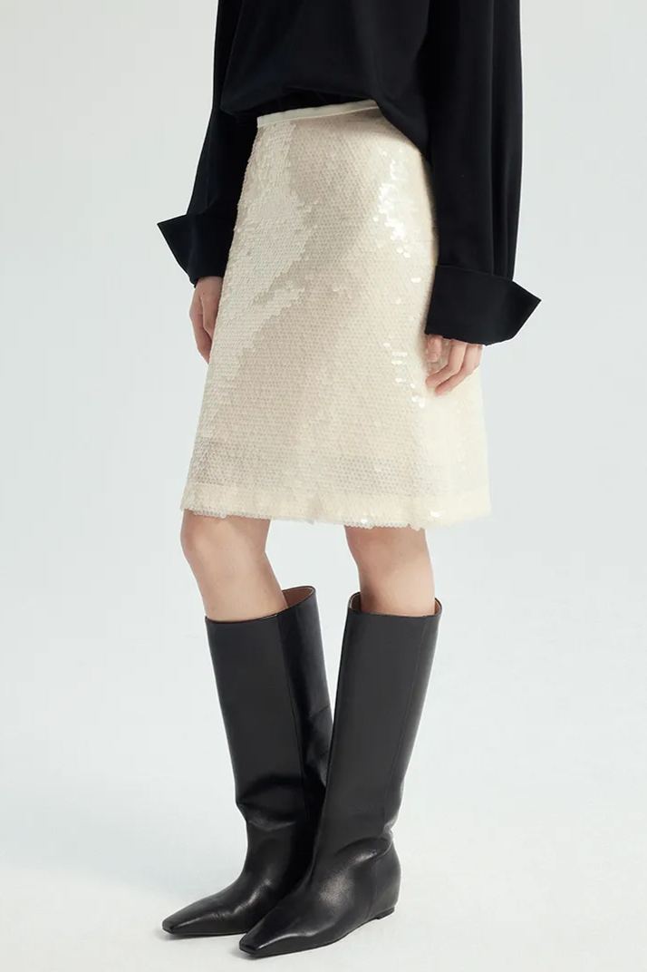 Mona Payet İşlemeli Midi Etek