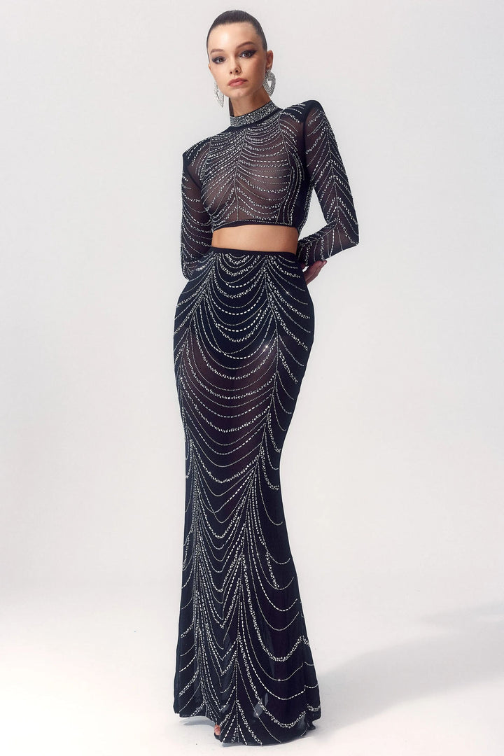 Selena Süslü Pırlanta Örgü Set