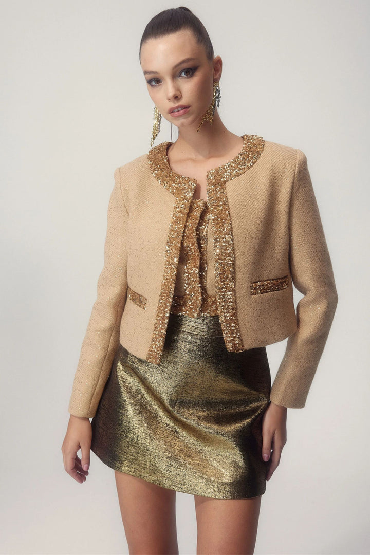 Megan Pul Detaylı Yelek Hırka İkili Takım