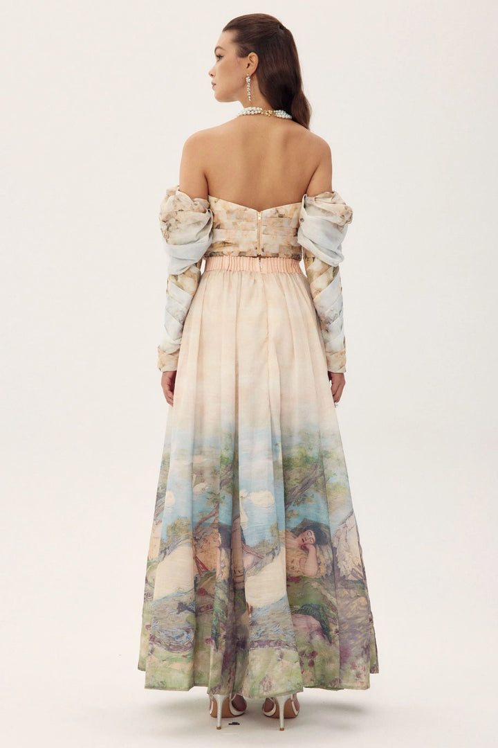 Elsa Resimli Desenli Uzun Etek Takım