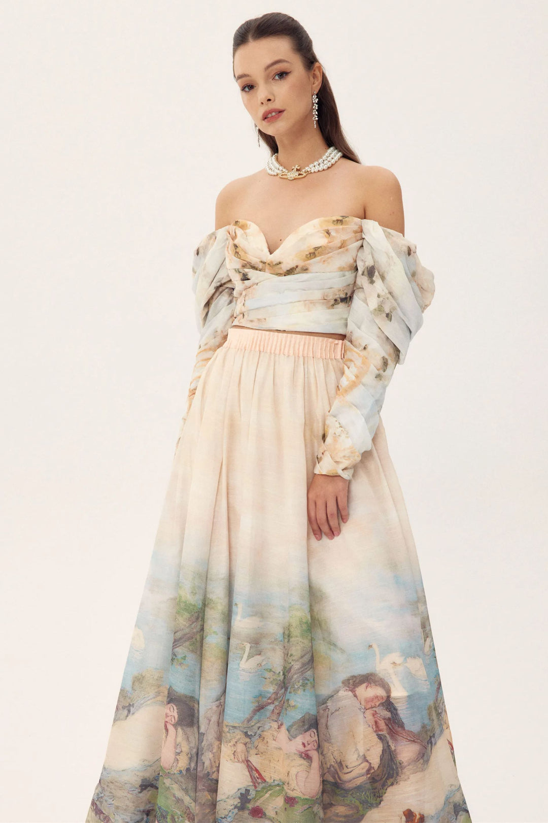 Elsa Resimli Desenli Uzun Etek Takım