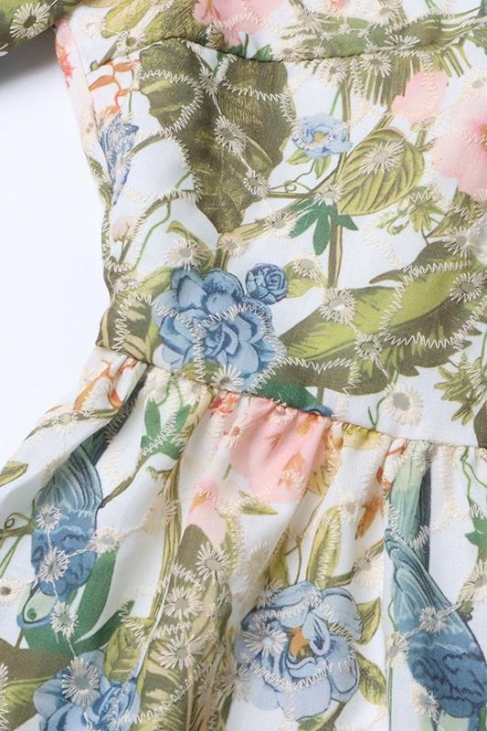 Isabel Baskılı Kuşaklı Katlı Mini Elbise